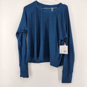 Beyond Yoga Women's Blue Large Featherweight Daydreamer Pullover NWT